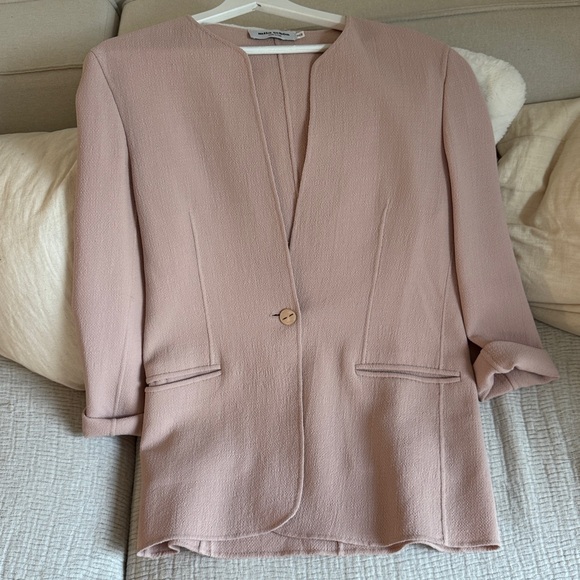 MILA SCHöN Pink Women's Blazer pure wool Italian designer - Picture 10 of 13